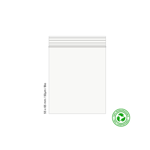 [TTBIO2K] Polybeutel 5,5 x 6,5 cm, 50 µ, 100%-BIO, VE1000