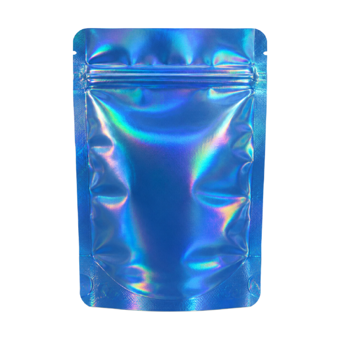 [MB14085BLHOL] Mylarbeutel 140 x 85 mm, VE50, Blau HOLOGRAPHIC