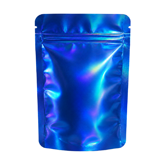 [MB14085DBLHOL] Mylarbeutel 140 x 85 mm, VE50, DARK Blau HOLOGRAP.