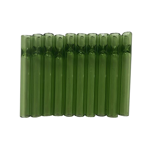 [SSC10141GR] Glass One-hitter, GREEN, Pack Of 10, 9 Cm, Cigarette Pipe