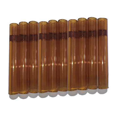 Glas One-hitter, AMBER, VE10, 9cm, cigarette Pfeife