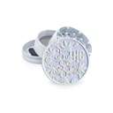Metal Grinder, ICY Pearl THC Molecule, 50 mm Ø, 4 Parts