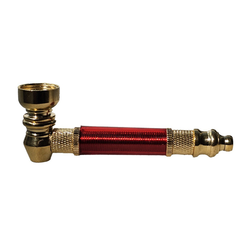 [1103G] Screw-on pipe, metal/plastic, 9 cm long, gold