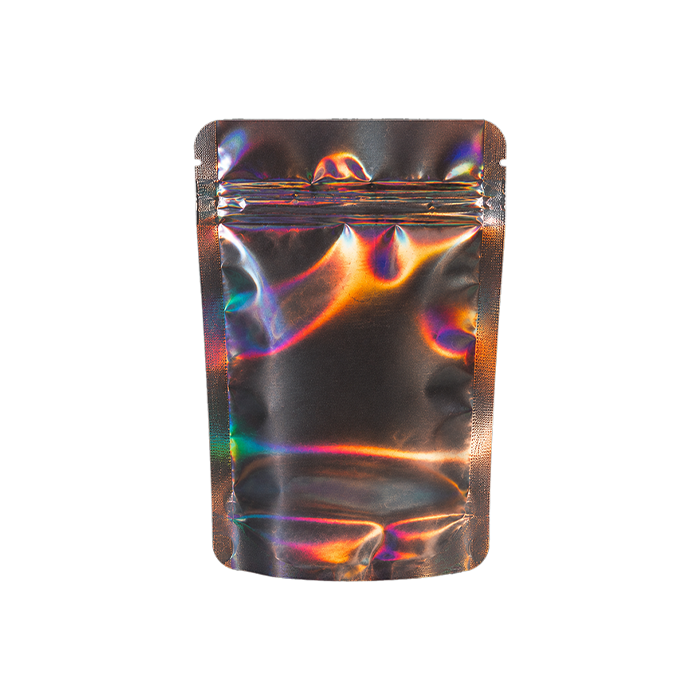 [MB14085BKHOL] Mylar Bag, 140 X 85 mm, VE 50, Black Holographic