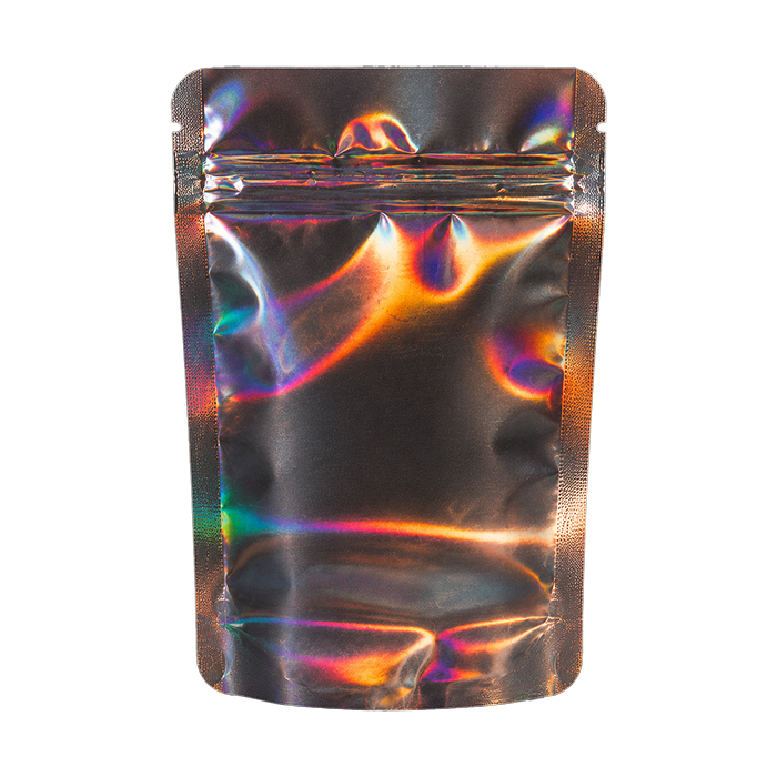 [MB14085BKHOL] Mylar Bags 140 X 85 Mm, Pack Of 50, Black Holographic