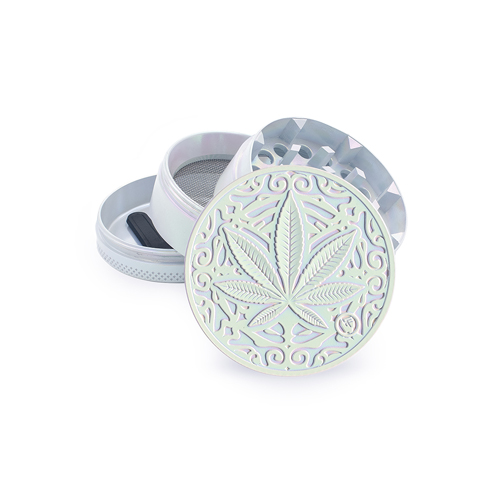 Metal Grinder, ICY Pearl Trance Leaf, 50 mm Ø, 4 Parts