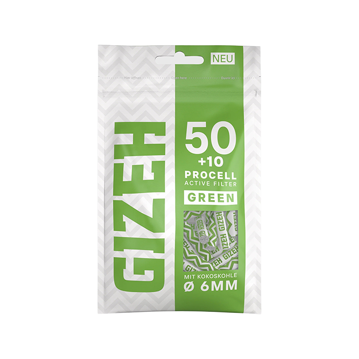 Gizeh ACTIV Filter PROCELL, 50+10, GREEN, 6 mm Ø
