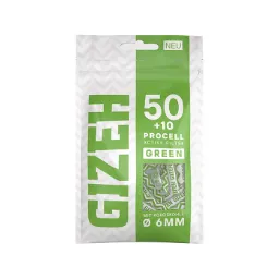 [ZU4CELLG] GIZEH Aktivkohlefilter, Procell, 6 mm Ø, VE 50+10, grün