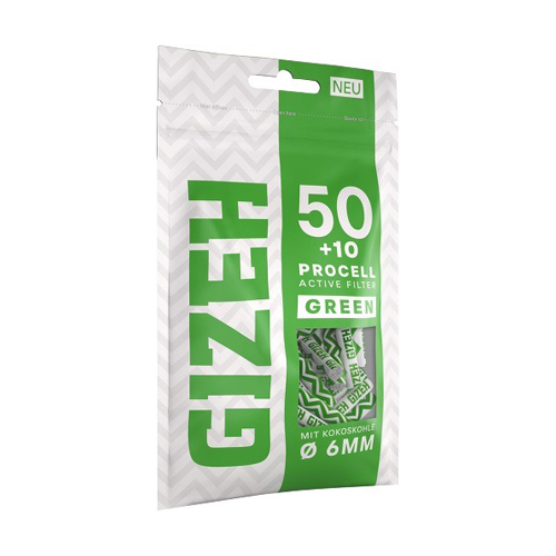 [ZU4CELLG] Gizeh ACTIV Filter PROCELL, 50+10, GREEN, 6 mm Ø