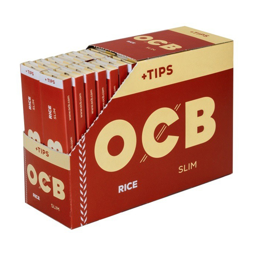 [ZI3RICTS] OCB RICE, Slim King Size With Tips, VE32