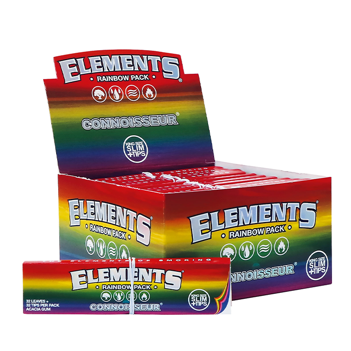 [ZI2ERAT] ELEMENTS KS Slim RAINBOW+TIPS, VE50