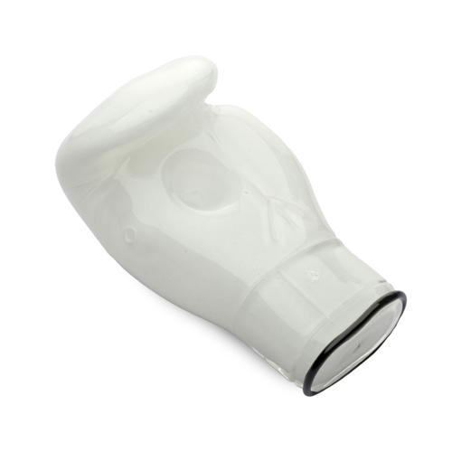 GLASS HAND Pipe White, 10 Cm, 1 Piece