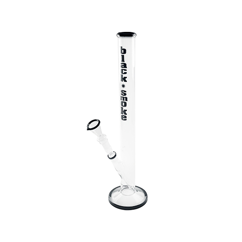 [GW44LBS] Glass Bong Cylinder, Black Smoke, 46 cm High, 18.8 mm