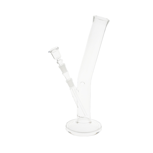 [GW46LR] Curved Cylinder Glass Bongs, 34cm, 14.5mm