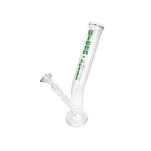[GW46RG] Glass Bong - 18.8 mm - 40 cm - Green Smoke - Round Base