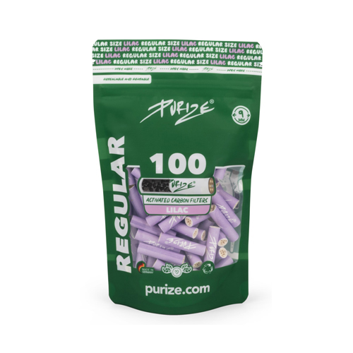 [ZU9BX100LIL] PURIZE Aktivkohlefilter LILA 1x100, 9mmØ Regular