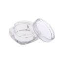 Acrylic Square Jar Transparent Cap  5gm, 12 Pcs