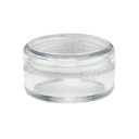 Acrylic Round Jar Transparent cap 5 gm, 12 Pcs