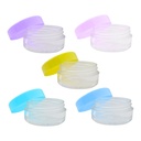 Acrylic Round Jar Multicolour Cap 5 gm, 12 pcs