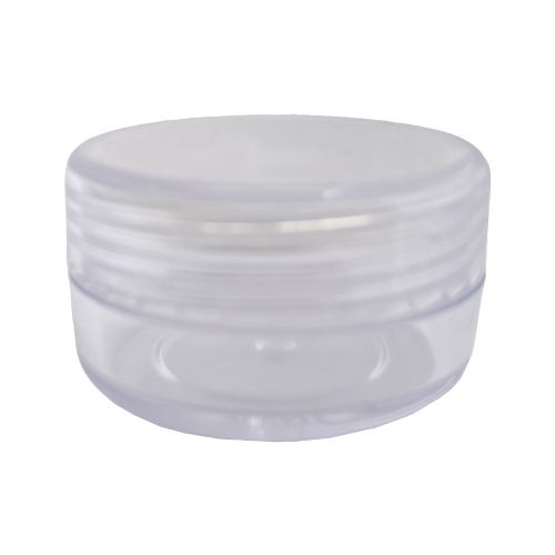Acrylic Round Jar With Transparent Cap, 10 gm, VE 12