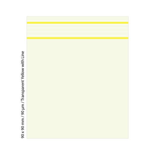 [TLD999YL] Poly Bag 9 X 9 Cm, 90 My, PU 500, Transparent Yellow
