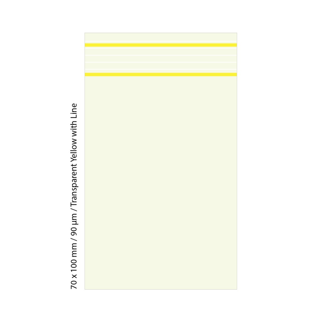 Poly Bag 7 X 10 Cm, 90 My, PU 500, Transparent Yellow