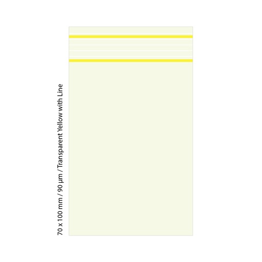 [TLD7109YL] Poly Bag 7 X 10 Cm, 90 My, PU 500, Transparent Yellow