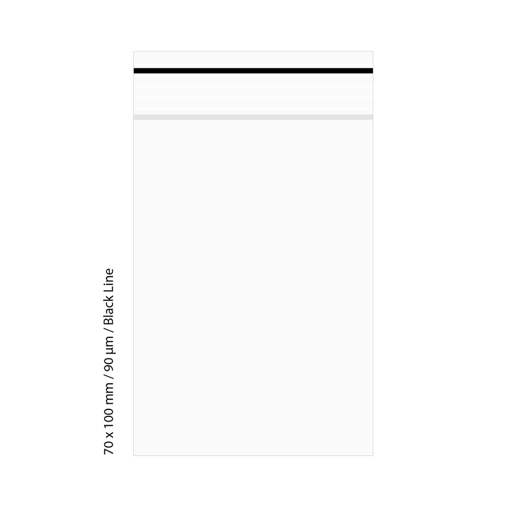[LD7109BK] Poly Bag 7 X 10 Cm, 90 My, Pack Of 500, Black LINE