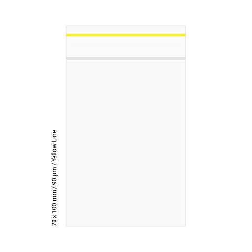 [LD7109YL] Poly Bag 7 X 10 Cm, 90 My, Pack Of 500, Yellow LINE