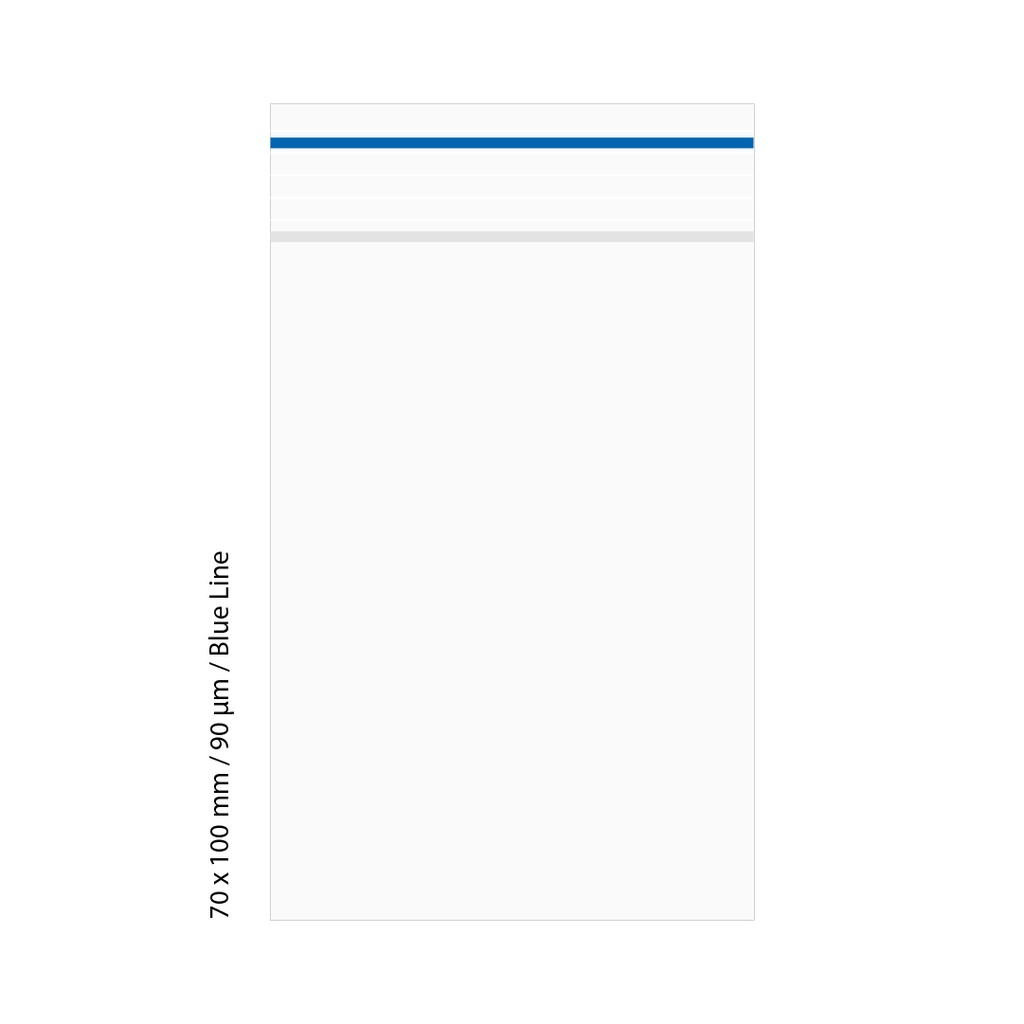 Poly Bag 7 X 10 Cm, 90 My, Pack Of 500, Blue LINE