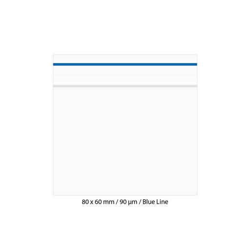 [LD869BL] Polybeutel, 8 × 6 cm, 90 Mikrometer Stärke, Packung mit 500 Stück, Blau