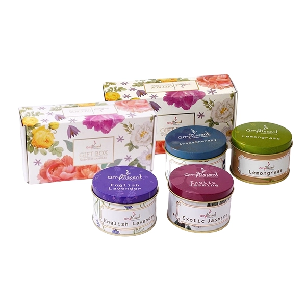 [ZBKD] Scented Candle Gift Set – Aromatherapy, Lemongrass, English Lavender & Exotic Jasmine