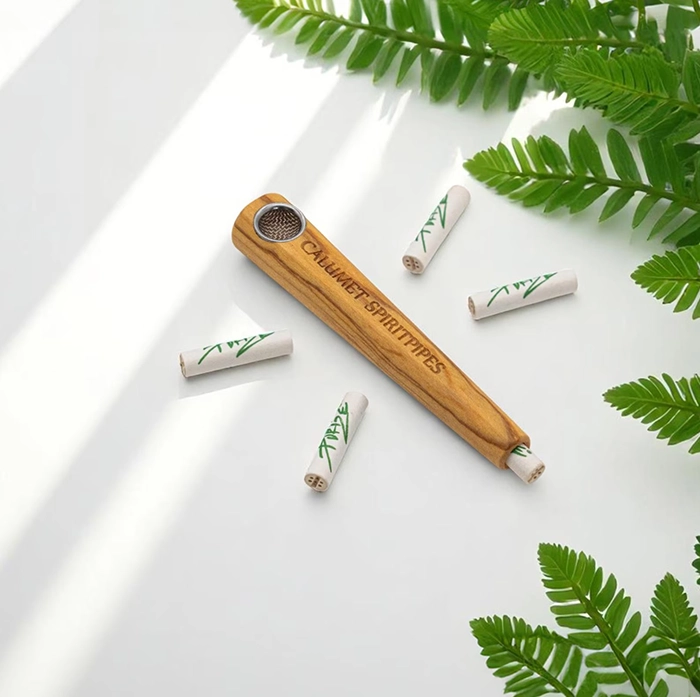 [CALONE-O] Calumet Spiritpipes® One Piece Olive Wooden Smoking Pipe with 6 mm Activated Carbon Filter