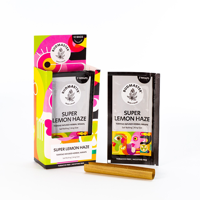 [BMSLH] Budmaster Blunts King Size mit Terpenen, 5er pro Pack, Super Lemon Haze, VE12