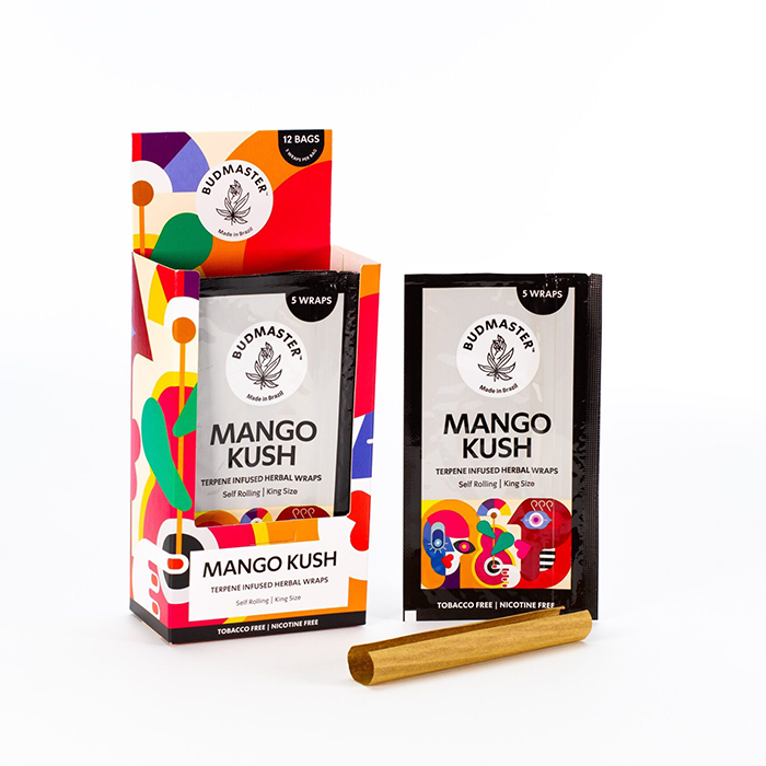 [BMMAN] Budmaster Blunts King Size mit Terpenen, 5er pro Pack Mango Kush, VE12