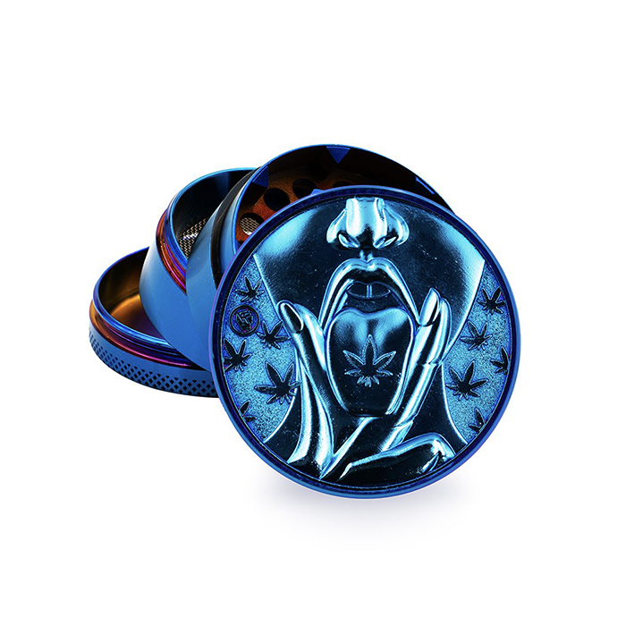Metal Grinder, ICY Blue 420 Girl, 50 mm Ø, 4 Parts