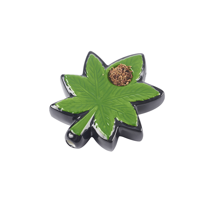 Ceramic Leaf Pipe 10.5 Cm Long