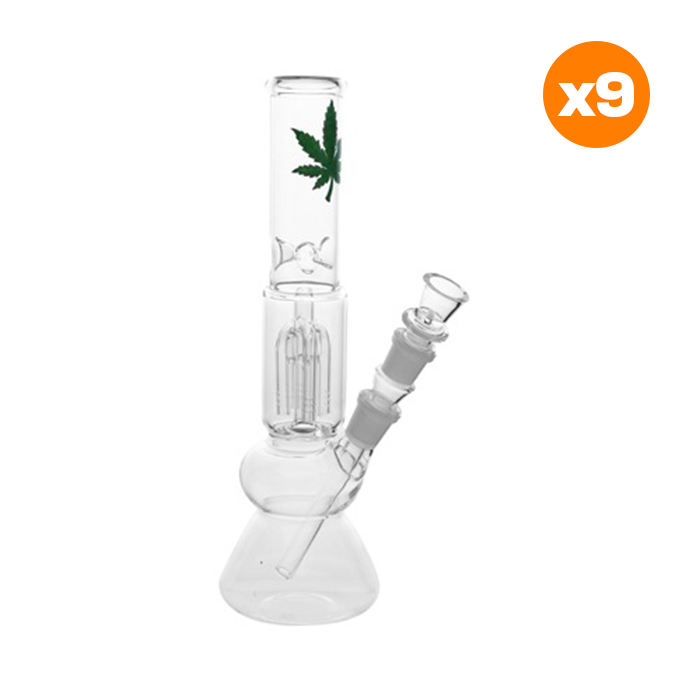 Glass Ice Bong With 4-arm Percolator, 30.5 cm | VE9