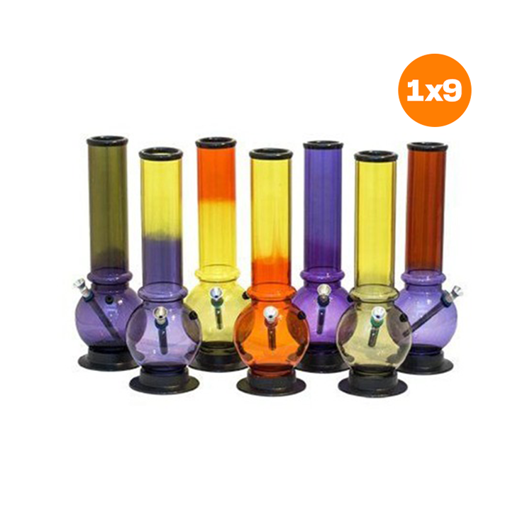 [ST1BOX]  Acryl-Bong, farbig, Ice-Funktion, mit Kugel, ca. 29,5 cm | VE9