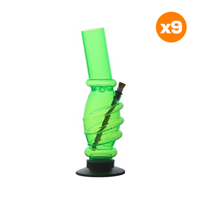 Acrylic Bong, Colored, Ice, with Handle , approx. 31 cm , VE9