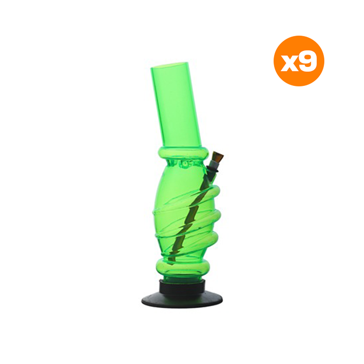 Acrylic Bong, Colored, Ice, with Handle , approx. 31 cm , VE9