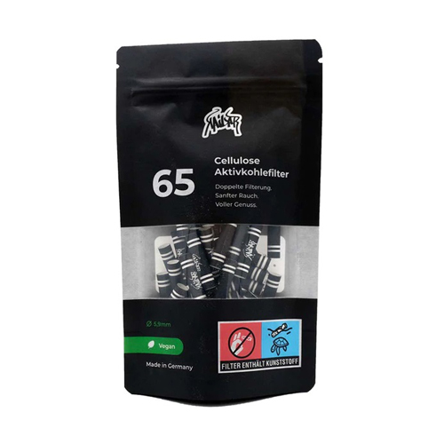[ZU5S65] KAILAR Activated Charcoal Filters, Cellulose, 5.9 mm Ø, VE 65, Black