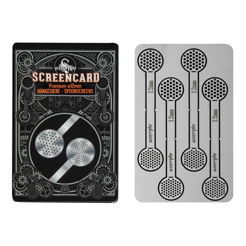 [SCHS12] Screencard Hängesiebe 12mmØ, 8 Siebe Metallkarte