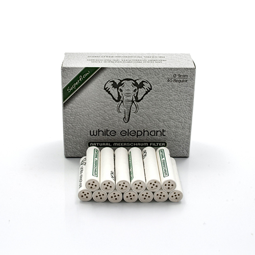 [ZU7MA] White Elephant Meerschaum Filters, 9 mm Ø, VE 40