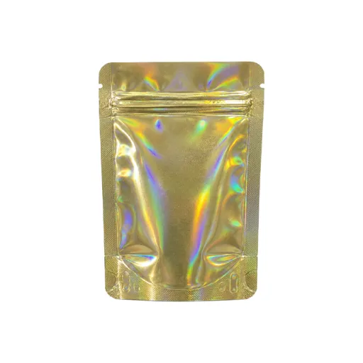 [MB14085GLHOL] Mylar Bag, 140 X 85 mm, VE 50, Gold Holographic