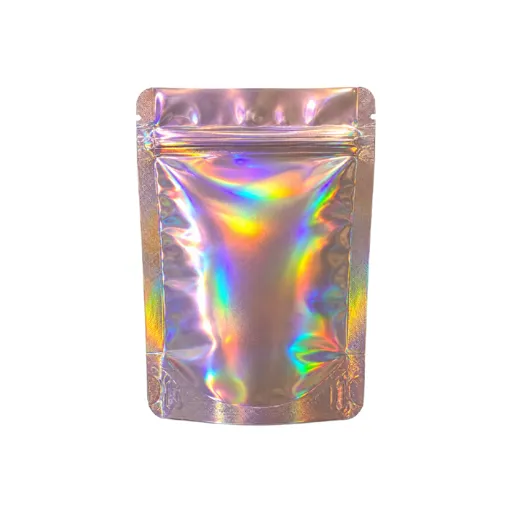 [MB14085RSHOL] Mylar Bag, 140 X 85 mm, VE 50, Pink Holographic
