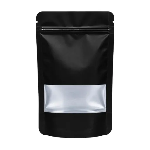 [MBW14085BK] Mylar Bag Small Window, 140 X 85 mm, VE 50, Black