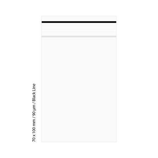 [LD7109BK] Poly Bag 70 X 100 mm, 90 µ, VE 500, Black Line