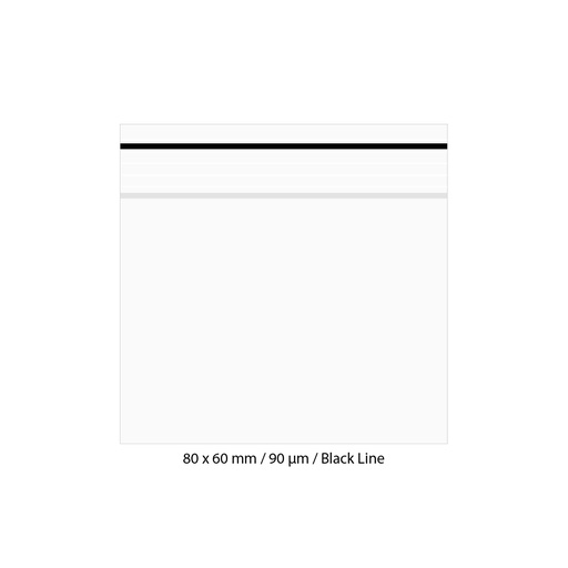 [LD869BK] Poly Bag 80 X 60 mm, 90 µ, VE 500, Black Line